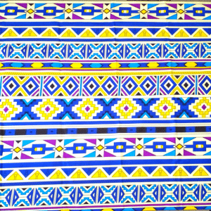 AFRO-TIES blue, yellow and purple
